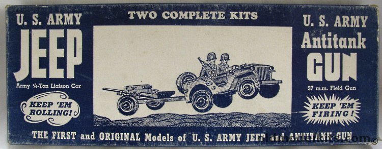 Ace Model Shop 1/24 US Army Jeep and US Army 37mm Anti-Tank Field Gun, 1142 plastic model kit